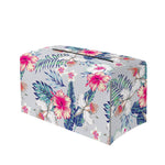 Hibiscus Orchids Hawaii Pattern Print Leather Tissue Box Cover