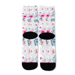 Hibiscus Orchids Hawaii Pattern Print Long Socks