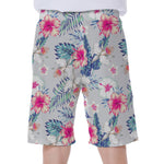 Hibiscus Orchids Hawaii Pattern Print Men's Beach Shorts