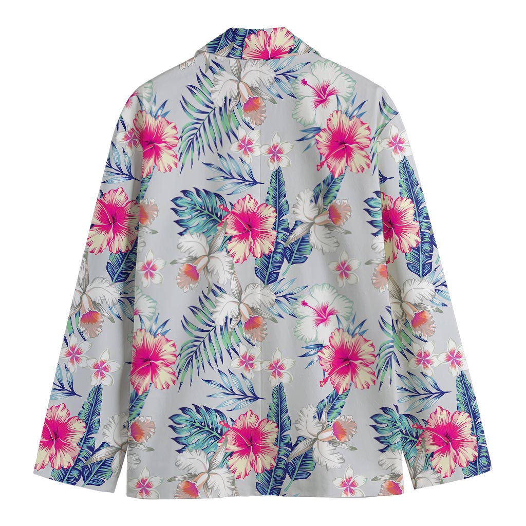 Hibiscus Orchids Hawaii Pattern Print Men's Blazer