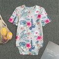 Hibiscus Orchids Hawaii Pattern Print Men's Bodysuit