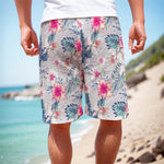 Hibiscus Orchids Hawaii Pattern Print Men's Cargo Shorts
