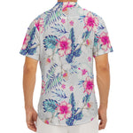 Hibiscus Orchids Hawaii Pattern Print Men's Deep V-Neck Shirt