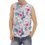 Hibiscus Orchids Hawaii Pattern Print Men's Fitness Tank Top