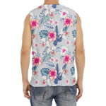 Hibiscus Orchids Hawaii Pattern Print Men's Fitness Tank Top