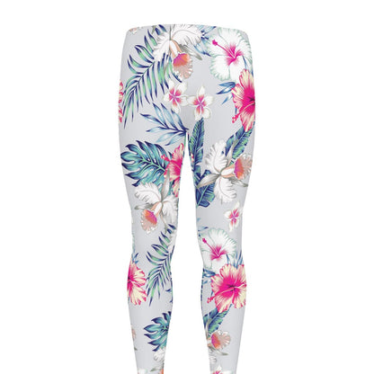 Hibiscus Orchids Hawaii Pattern Print Men's leggings