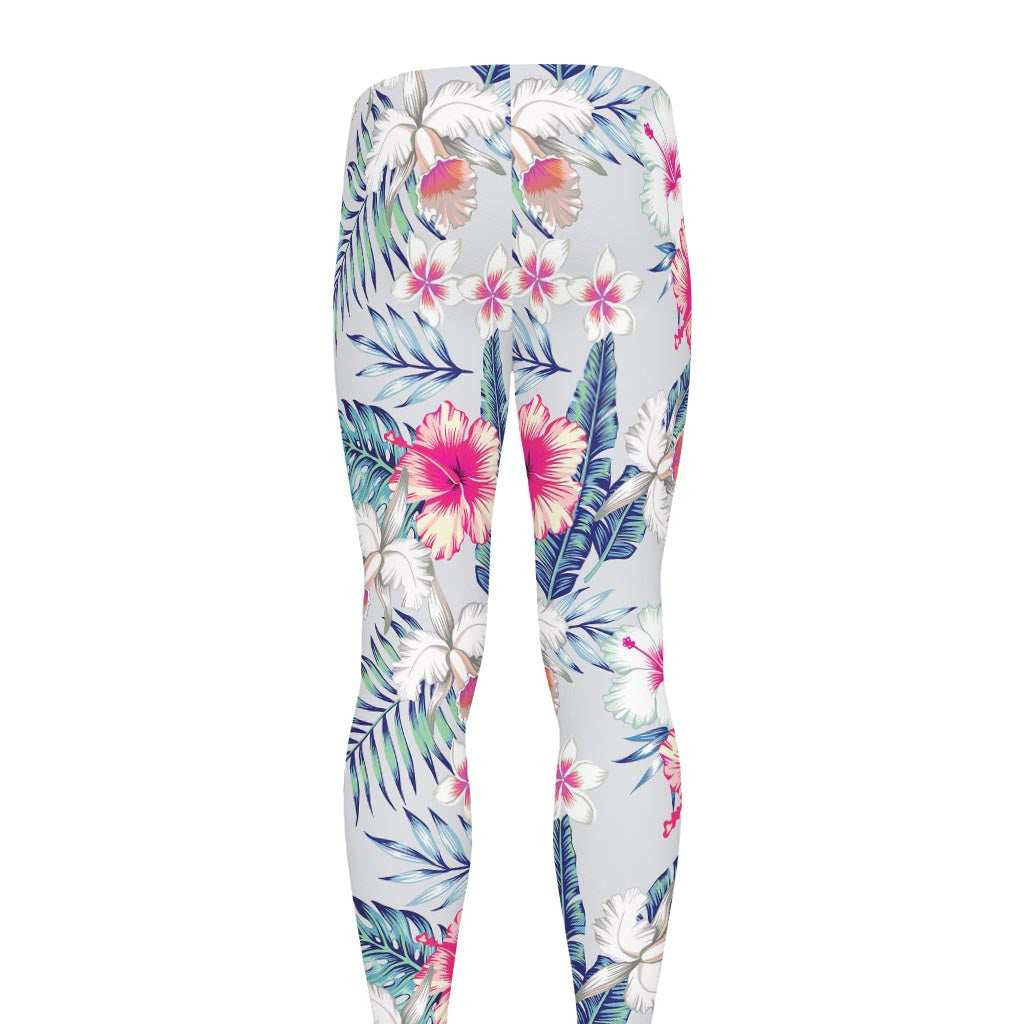 Hibiscus Orchids Hawaii Pattern Print Men's leggings
