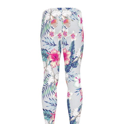 Hibiscus Orchids Hawaii Pattern Print Men's leggings
