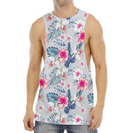 Hibiscus Orchids Hawaii Pattern Print Men's Muscle Tank Top