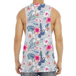 Hibiscus Orchids Hawaii Pattern Print Men's Muscle Tank Top