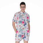 Hibiscus Orchids Hawaii Pattern Print Men's Rompers