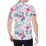 Hibiscus Orchids Hawaii Pattern Print Men's Shirt
