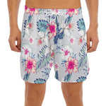 Hibiscus Orchids Hawaii Pattern Print Men's Split Running Shorts