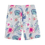 Hibiscus Orchids Hawaii Pattern Print Men's Sports Shorts