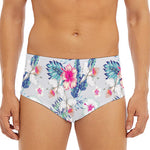 Hibiscus Orchids Hawaii Pattern Print Men's Triangle Swim Briefs