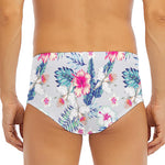 Hibiscus Orchids Hawaii Pattern Print Men's Triangle Swim Briefs