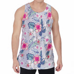 Hibiscus Orchids Hawaii Pattern Print Men's Velvet Tank Top
