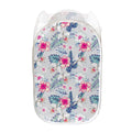 Hibiscus Orchids Hawaii Pattern Print Mesh Laundry Hamper