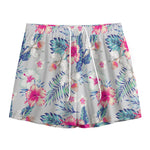 Hibiscus Orchids Hawaii Pattern Print Mesh Shorts