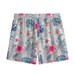 Hibiscus Orchids Hawaii Pattern Print Mesh Shorts
