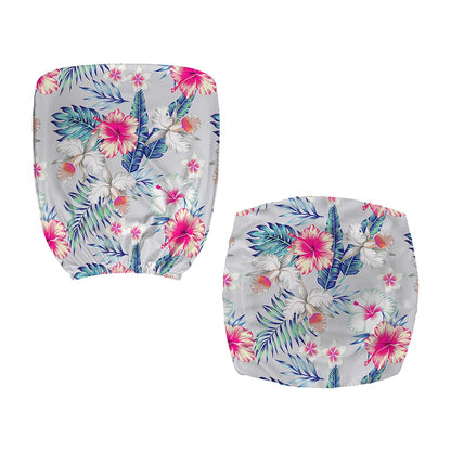 Hibiscus Orchids Hawaii Pattern Print Office Chair Cover