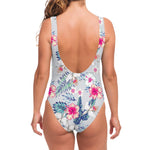 Hibiscus Orchids Hawaii Pattern Print One Piece Swimsuit