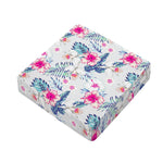 Hibiscus Orchids Hawaii Pattern Print Outdoor Seat Cushion Cover