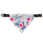 Hibiscus Orchids Hawaii Pattern Print Over The Collar Dog Bandana