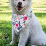 Hibiscus Orchids Hawaii Pattern Print Over The Collar Dog Bandana