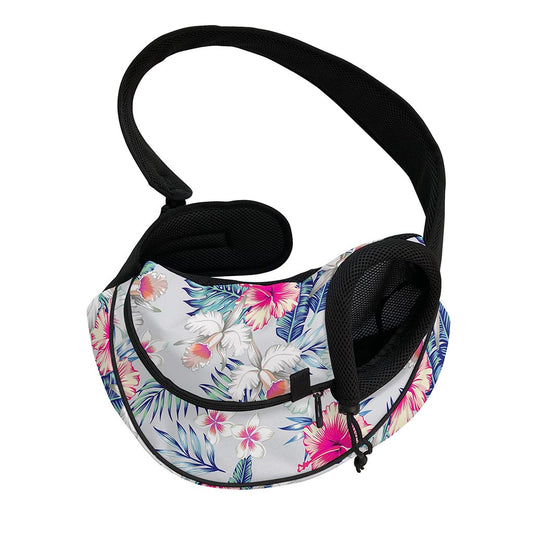 Hibiscus Orchids Hawaii Pattern Print Pet Sling Carrier