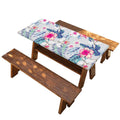 Hibiscus Orchids Hawaii Pattern Print Picnic Table Cover