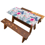Hibiscus Orchids Hawaii Pattern Print Picnic Table Cover