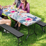Hibiscus Orchids Hawaii Pattern Print Picnic Table Cover