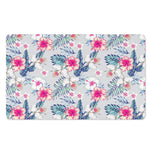 Hibiscus Orchids Hawaii Pattern Print Polyester Doormat