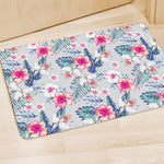 Hibiscus Orchids Hawaii Pattern Print Polyester Doormat