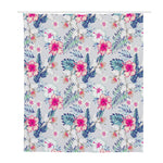 Hibiscus Orchids Hawaii Pattern Print Polyester Shower Curtain