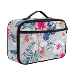 Hibiscus Orchids Hawaii Pattern Print Portable Lunch Bag