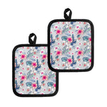 Hibiscus Orchids Hawaii Pattern Print Pot Holders