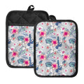 Hibiscus Orchids Hawaii Pattern Print Pot Holders With Pocket
