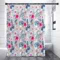 Hibiscus Orchids Hawaii Pattern Print Premium Shower Curtain