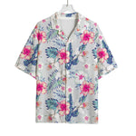 Hibiscus Orchids Hawaii Pattern Print Rayon Hawaiian Shirt