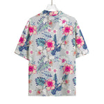 Hibiscus Orchids Hawaii Pattern Print Rayon Hawaiian Shirt