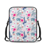 Hibiscus Orchids Hawaii Pattern Print Rectangular Crossbody Bag