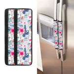 Hibiscus Orchids Hawaii Pattern Print Refrigerator Handle Covers