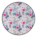 Hibiscus Orchids Hawaii Pattern Print Round Floor Mat