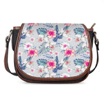 Hibiscus Orchids Hawaii Pattern Print Saddle Bag