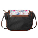 Hibiscus Orchids Hawaii Pattern Print Saddle Bag