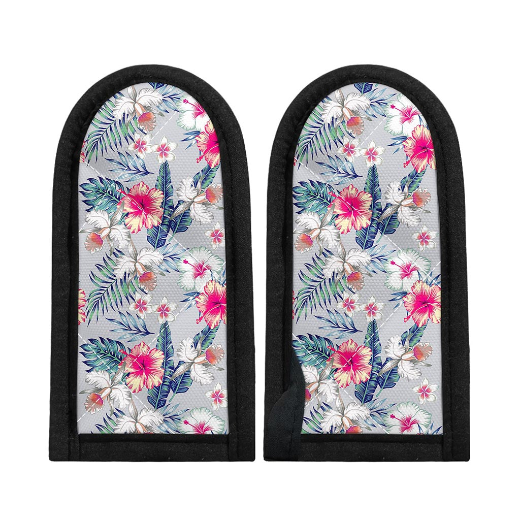 Hibiscus Orchids Hawaii Pattern Print Skillet Handle Cover