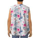 Hibiscus Orchids Hawaii Pattern Print Sleeveless Baseball Jersey