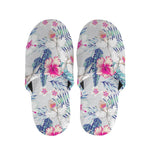 Hibiscus Orchids Hawaii Pattern Print Slippers